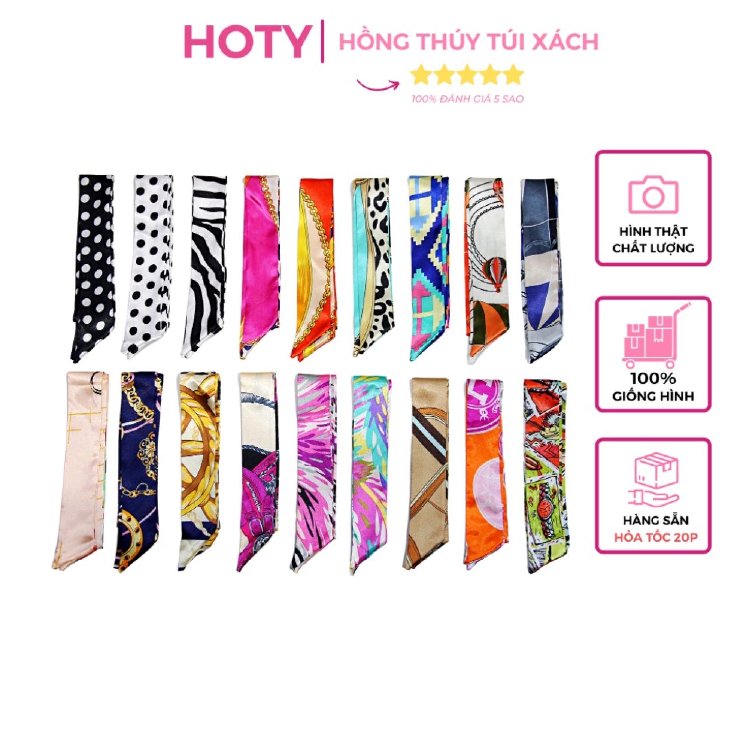 Khăn lụa các hãng rẻ ƞhất , khăn lựa quấn quai, khăn buộc quai túi loai đẹp