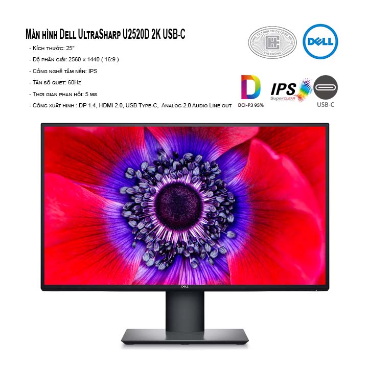 Màn hình máy tính dell u2520d - hàng chính hãng