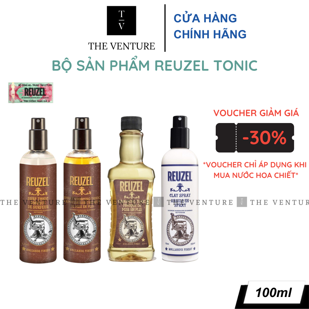 Chai Xịt Tạo Phồng Giữ Nếp Reuzel Grooming Tonic Spray Grooming Tonic Clay Spray Surf Tonic Hair Tonic