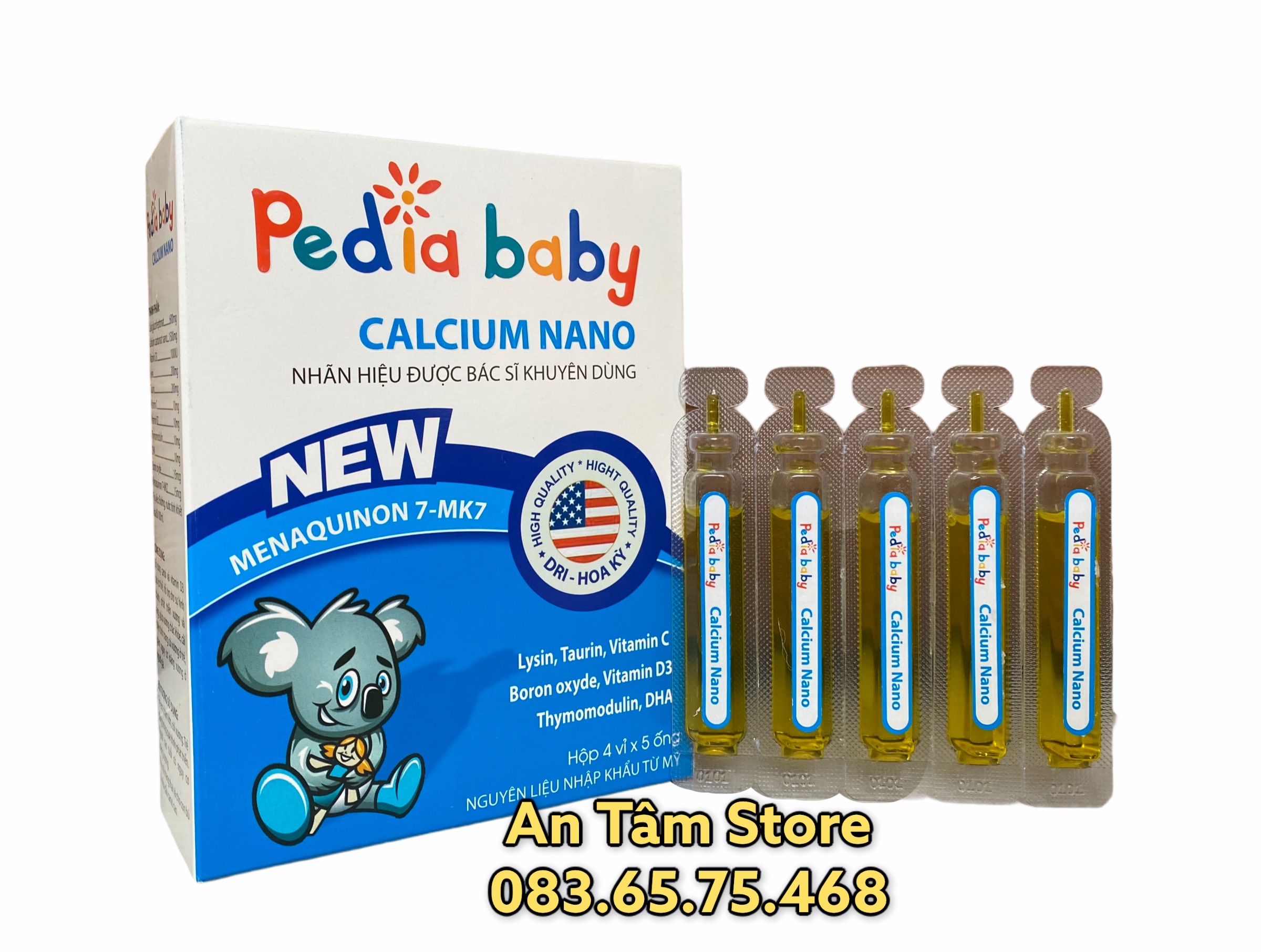 PEDIA BABY CANSIUM NANO giúp bồi bổ tăng chiều cao ,chống còi xương suy dinh dưỡng ở trẻ em .