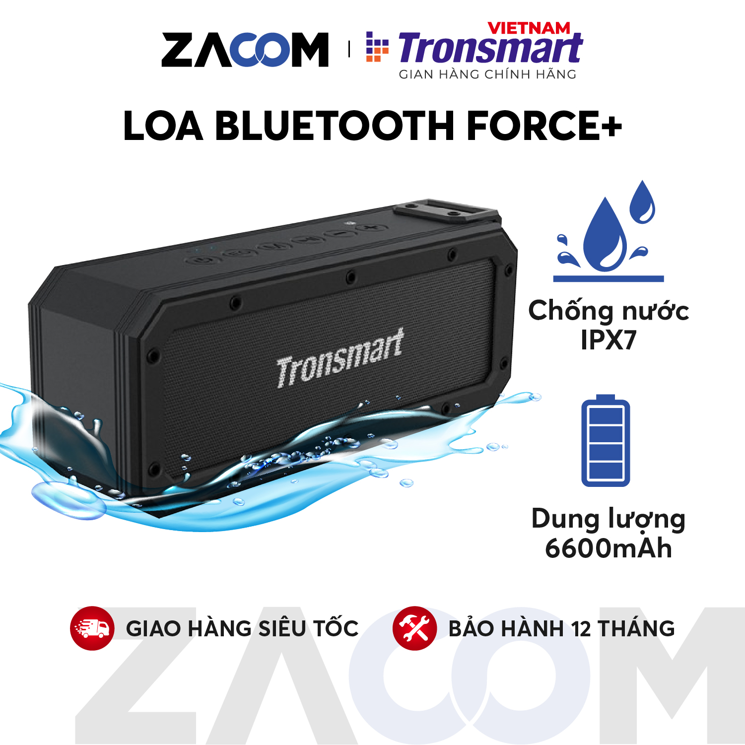 [HCM]Loa di động Bluetooth chống nước IPX7 công suất 40W Pin 15h Tronsmart Element Force+ TM-322485