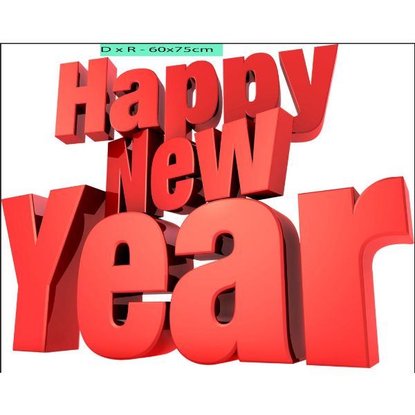 Decal trang trí tết happy new year PK630
