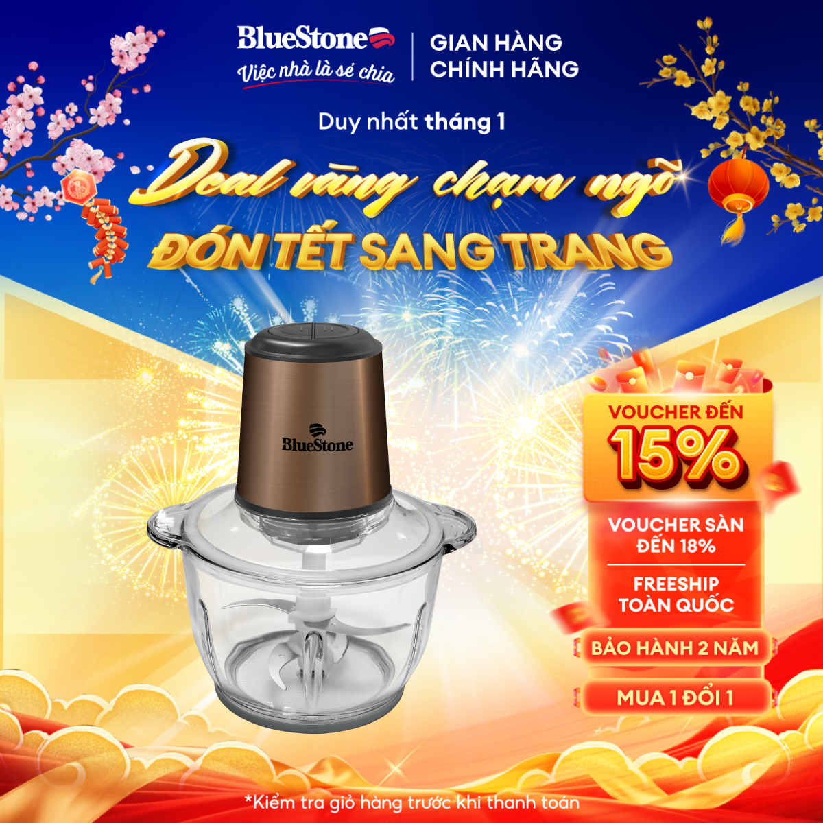 Máy Xay Thịt BlueStone  CHB-5148 - 2 Lít - 350W - bảo hành 2 năm