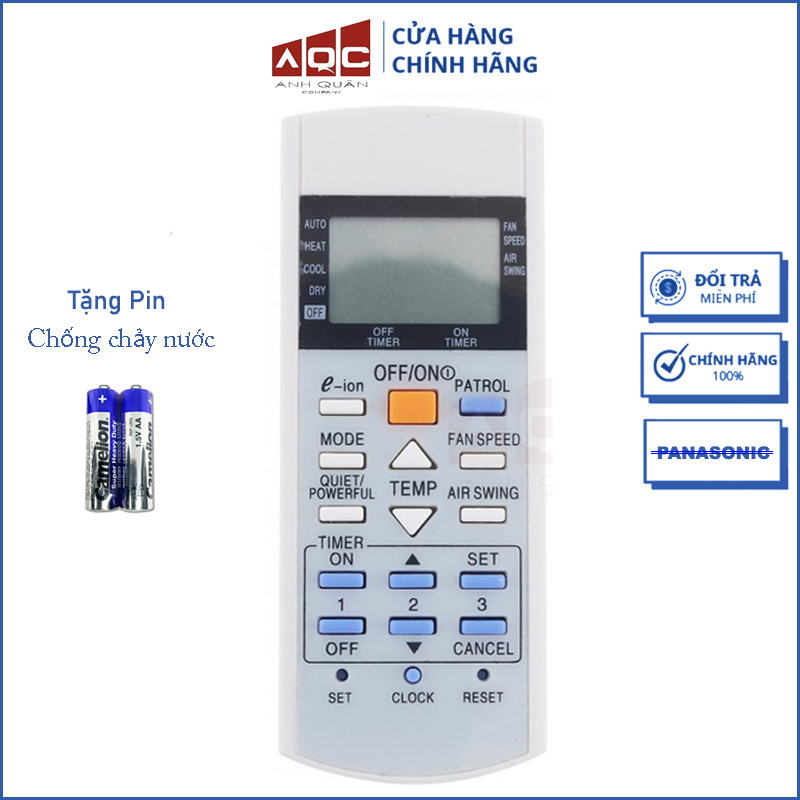 Điều khiển điều hòa panasonic e-ion a75c3298 - remote máy lạnh panasonic e-ion patrol a75c3298