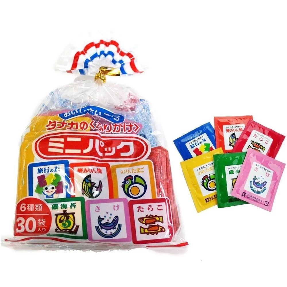 Gia vị rắc cơm tanaka foods bịch 30 gói gồm 6 vị dành cho bé trên 12 tháng