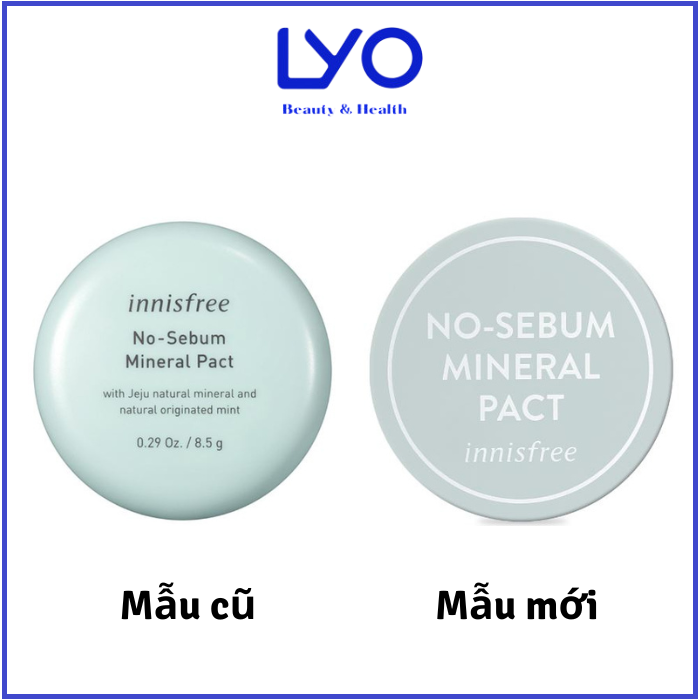Phấn phủ nén kiềm dầu Innisfree no sebum mineral pact 8.5g - Lyo Shop