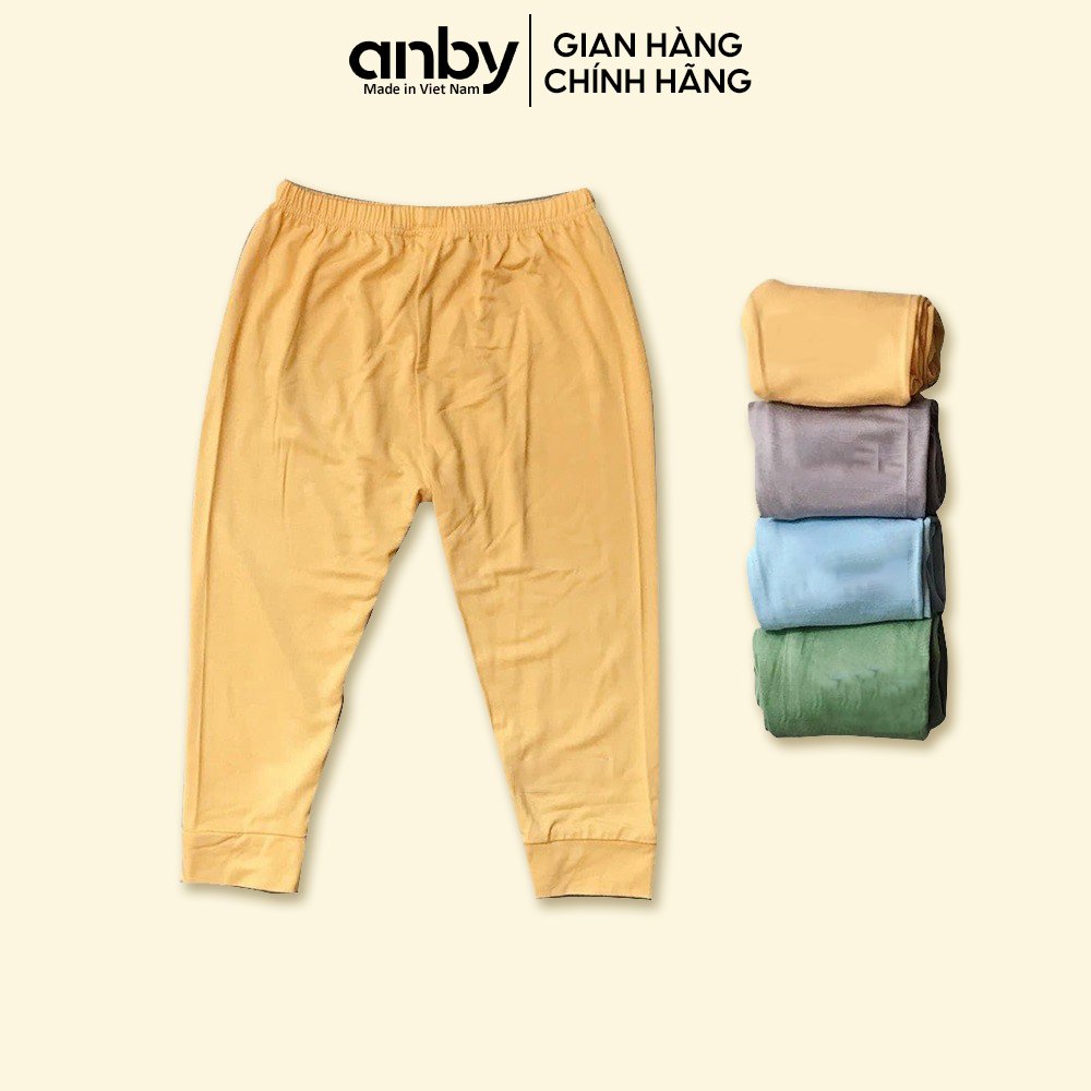 Quần dài cho bé từ 0 đến 5 tuổi ANBY quần thun lạnh đáp đũng chuyên dùng đóng bỉm