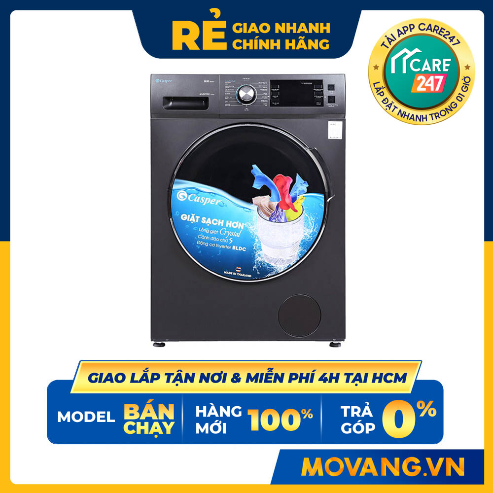 ✎✶☂ máy giặt casper inverter 8.5 kg wf-85i140bgb - hàng chính hãng