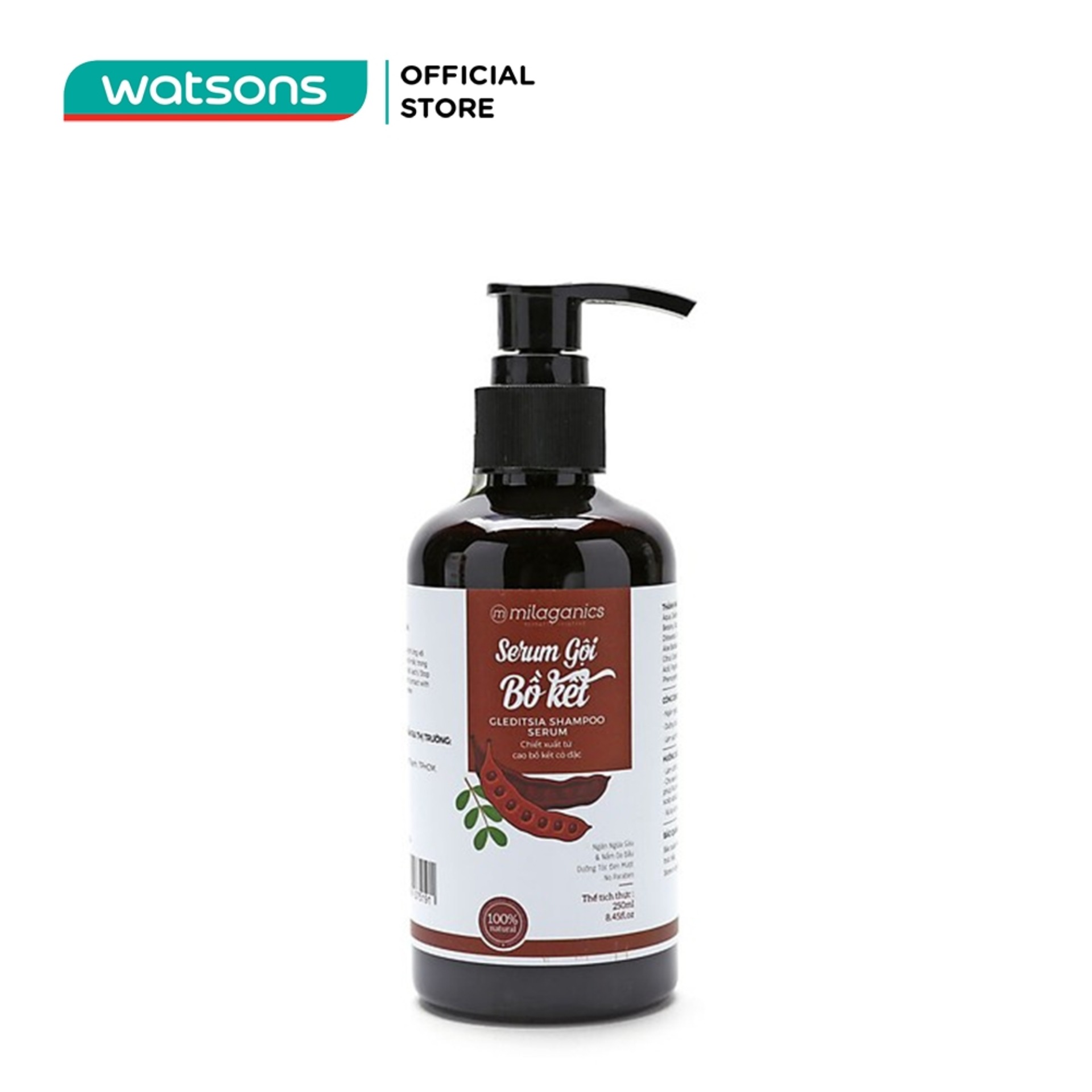Serum Gội Milaganics Gleditsia Shampoo Bồ Kết Ngừa Gàu và Nấm 250ml