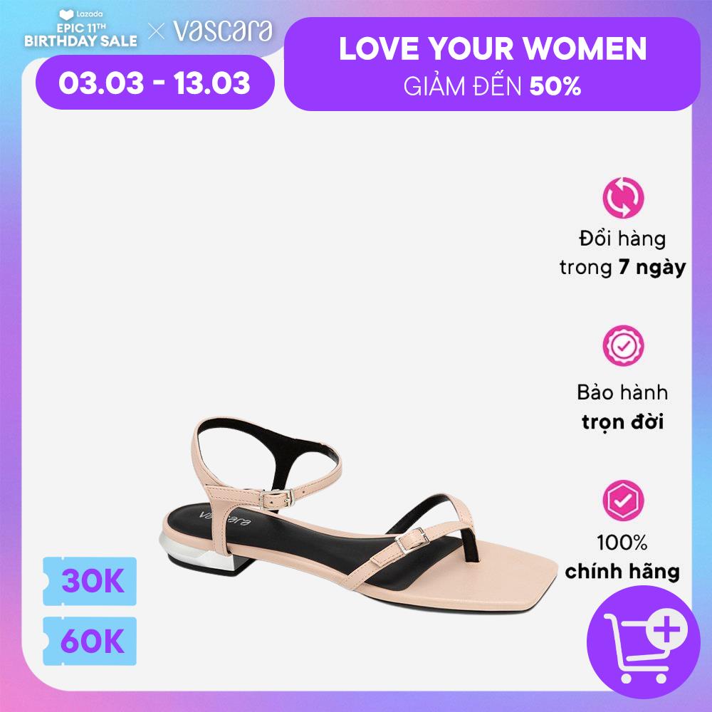 05.03 - 13.03 VOUCHER 60K Vascara Giày Sandal Kẹp Vân Da Kỳ Đà Quai Phối