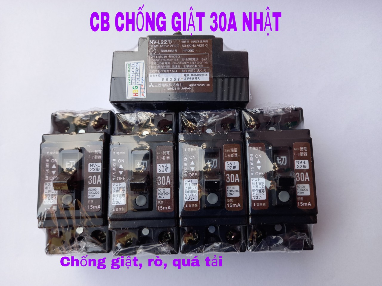 CB CHỐNG GIẬT 30A NHẬT BẢN LẮP 220V