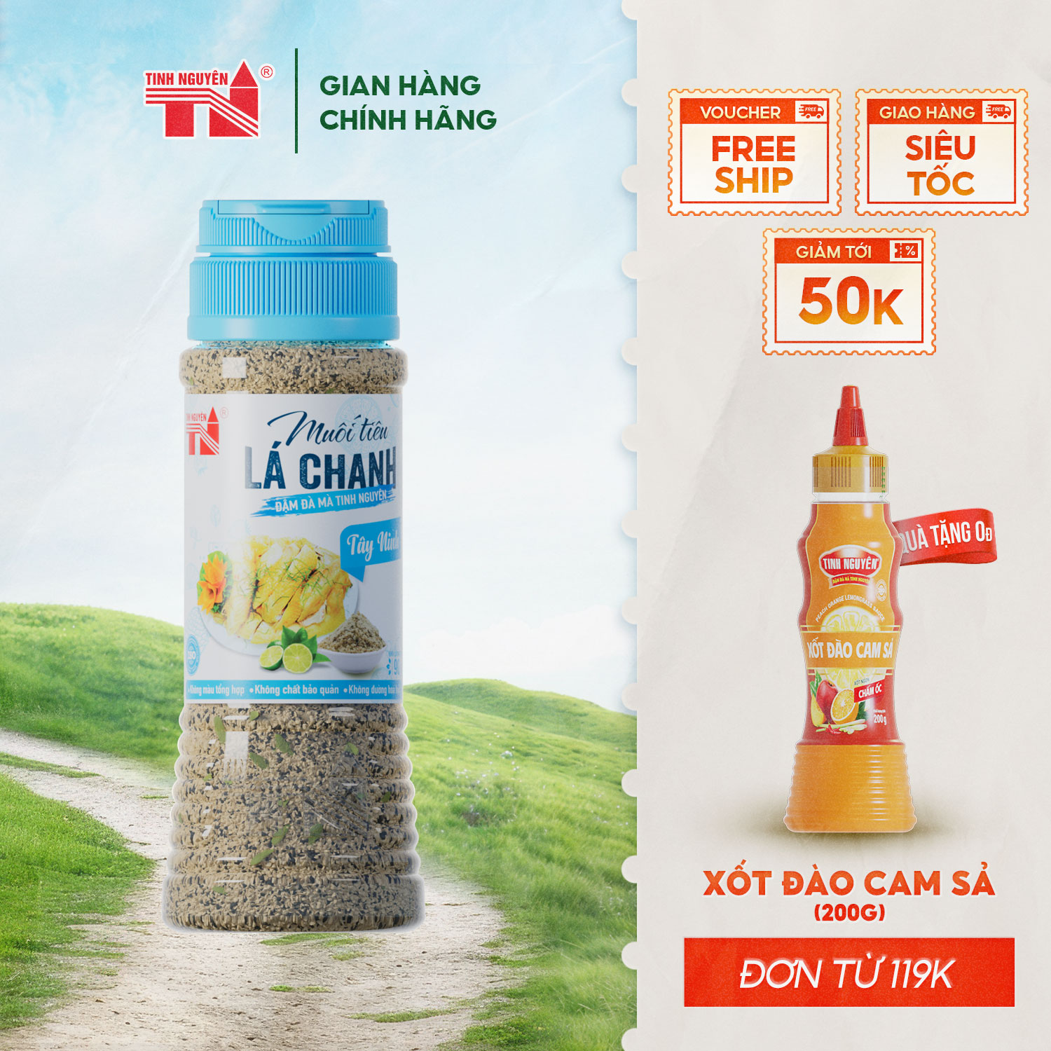 Muối Tiêu Lá Chanh Tây Ninh Tinh Nguyên (90g)