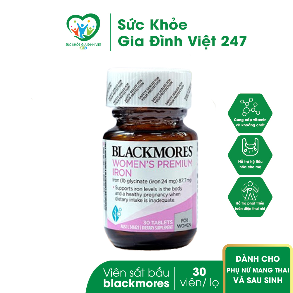 Blackmores Pregnancy Iron 30v Viên Sắt Cho Bà Bầu Blackmore Úc
