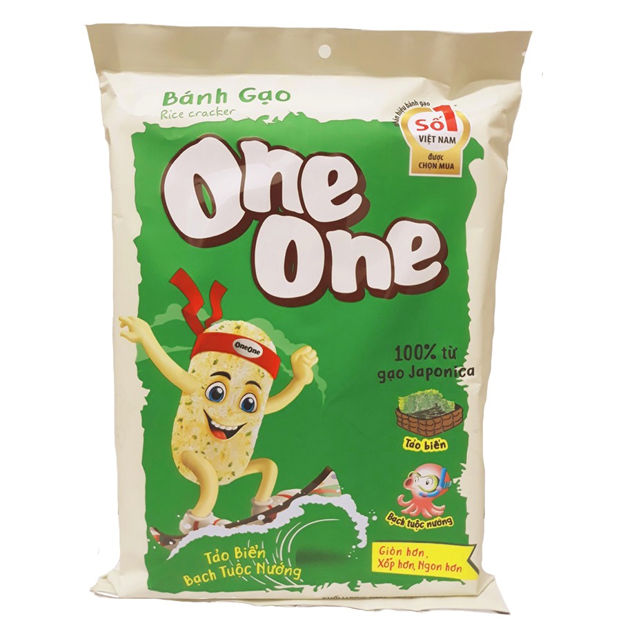 Bánh gạo one one vị tảo biển gói 104g,Tạp hoá hiền trang, bánh gạo one one