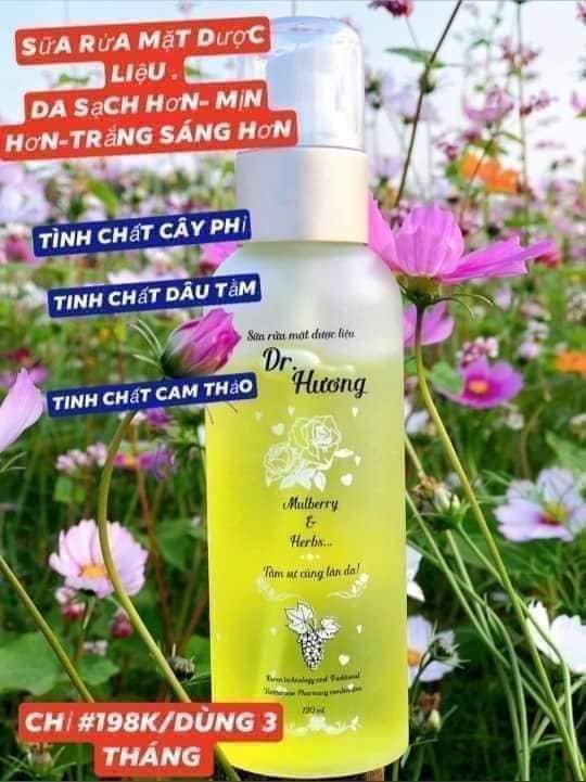 Sữa rửa mặt Dr Hương Thanh Mộc Hương sản phẩm thảo mộc thiên nhiên tốt cho mọi loại da giúp da mịn màng mềm và tươi sáng hơn giảm mụn và ngăn ngừa mụn trên da