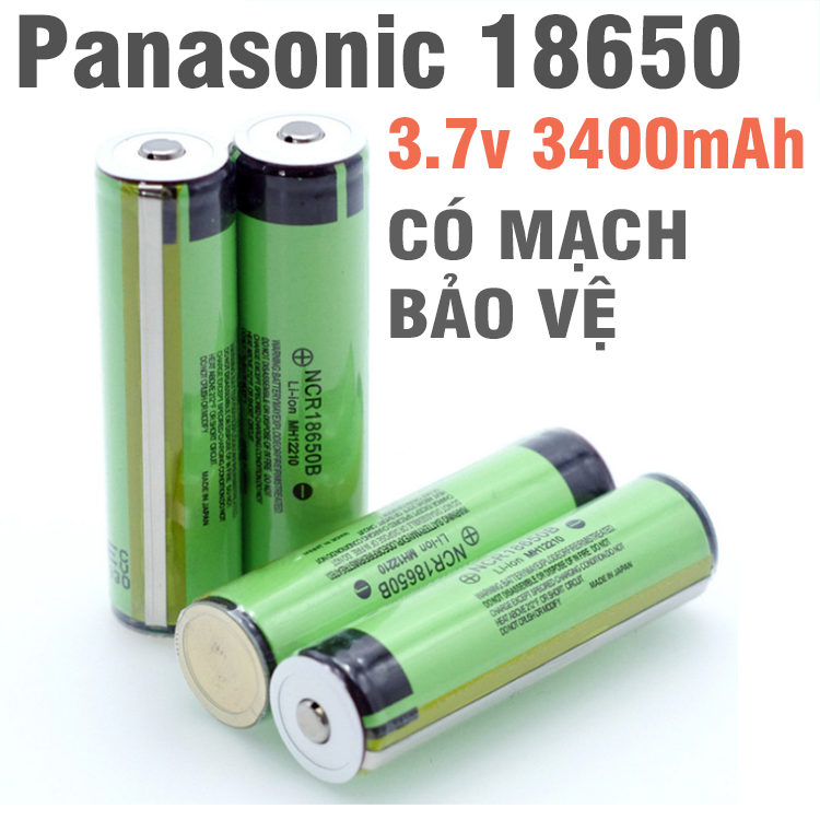 Pin sạc 3.7v Panasonic dung lượng pin 3400mAh dòng xả 3A CÓ MẠCH BẢO VỆ