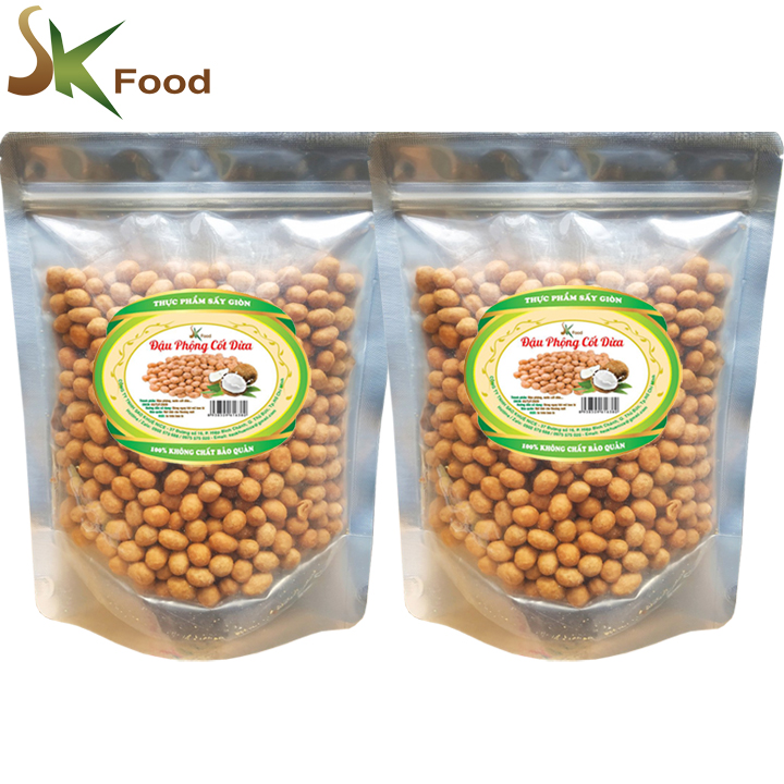 1kg 2 bịch đậu phộng da cá nước cốt dừa thơm ngon sk food