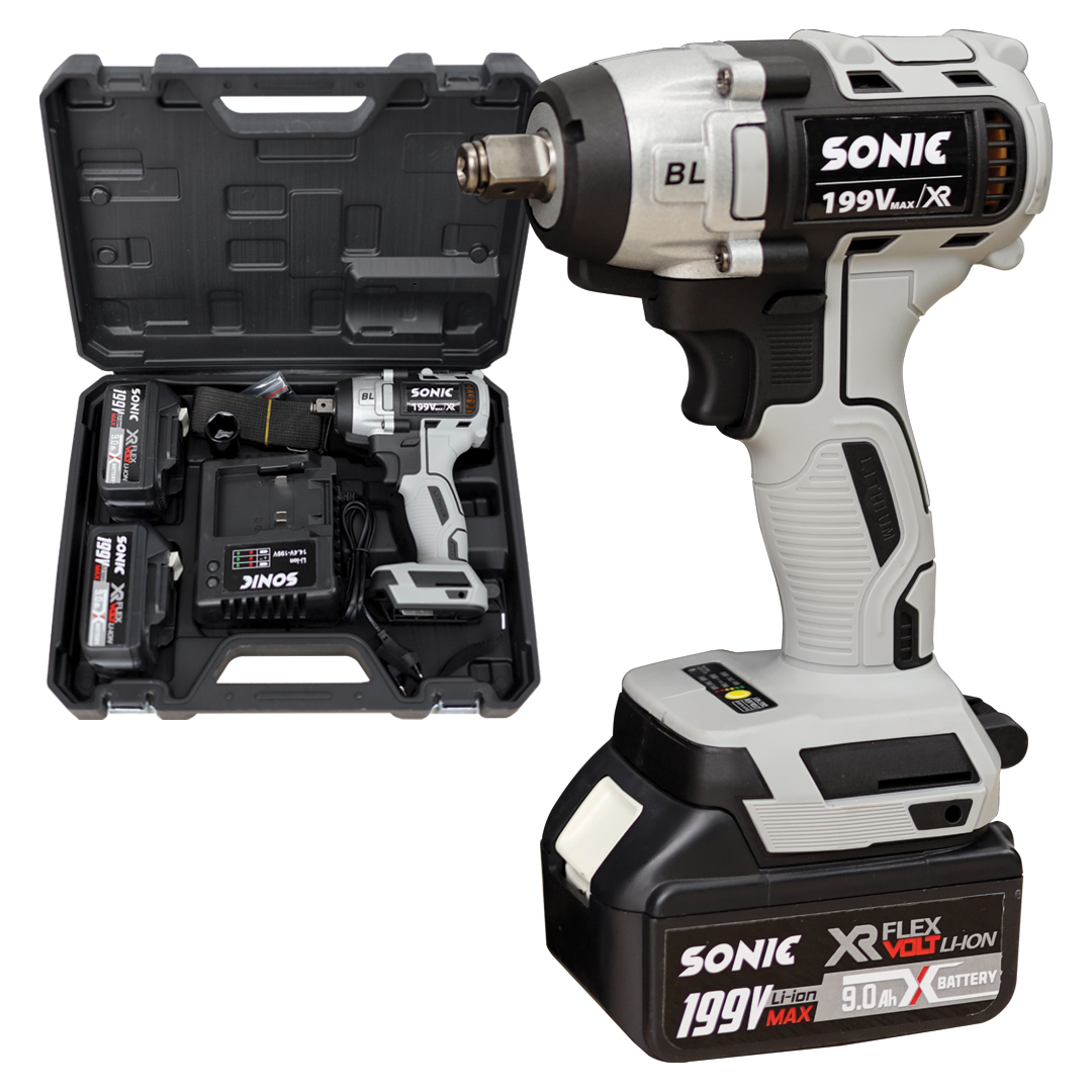 Máy siết bulong SONIC SN-IW380N 380N đầu 2 trong 1, không chổi than - Máy vặn ốc chân pin phổ thông 100% Lõi đồng