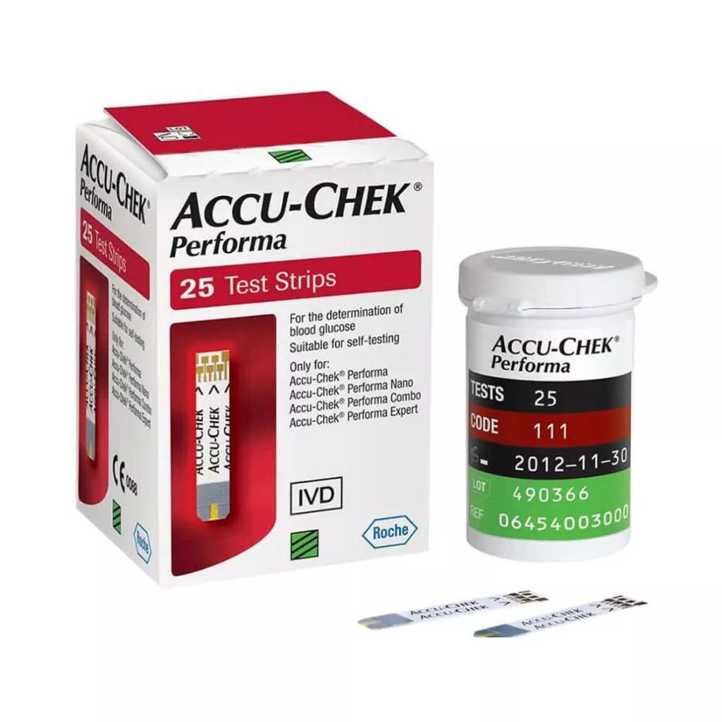 Que Thử Đường Huyết ACCUCHEK Performa que thử chuyên dụng dùng cho máy đo đường huyết Accu-Chek Performa
