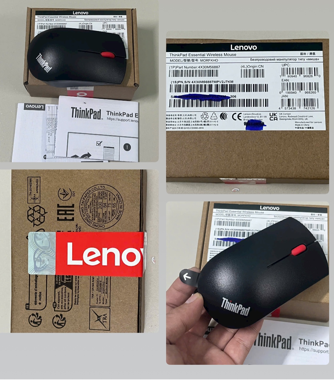 Chuột không dây lenovo thinkpad wireless mouse_4x30m56888 morfkho new chính hãng