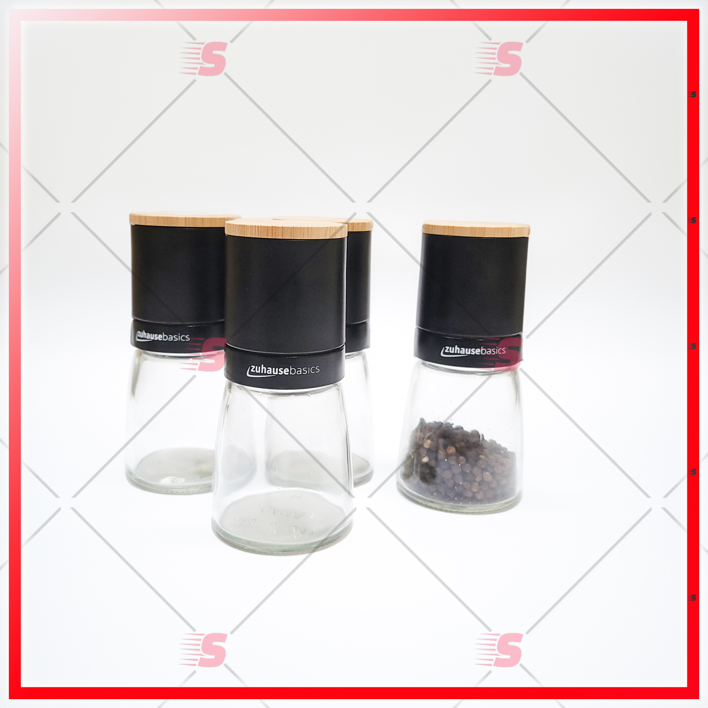 Hũ cối xay tiêu, dụng cụ xay tiêu, gia vị Zuhause Basics cao cấp siêu bền