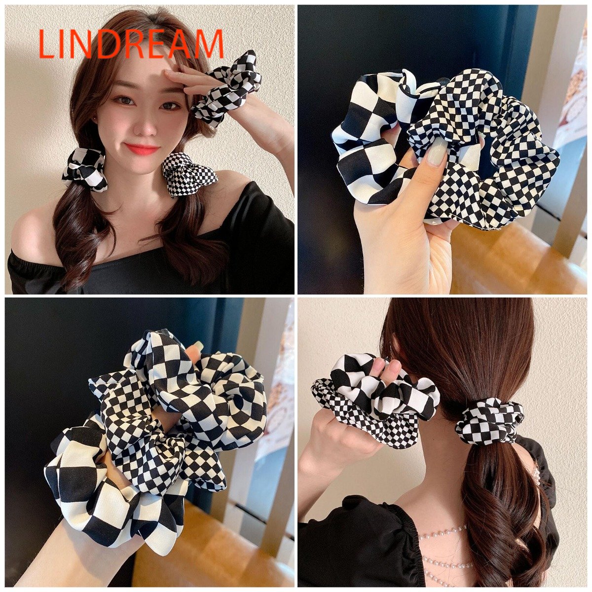 Lindream buộc tóc co giãn phong cách hàn quốc cho nữ