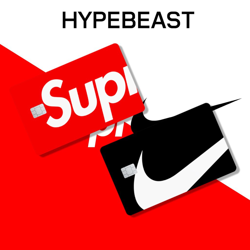MIẾNG DÁN SKIN/ STICKER thẻ ATM, chung cư, thẻ xe ( HYPEBEAST ) | TUTA CARDS
