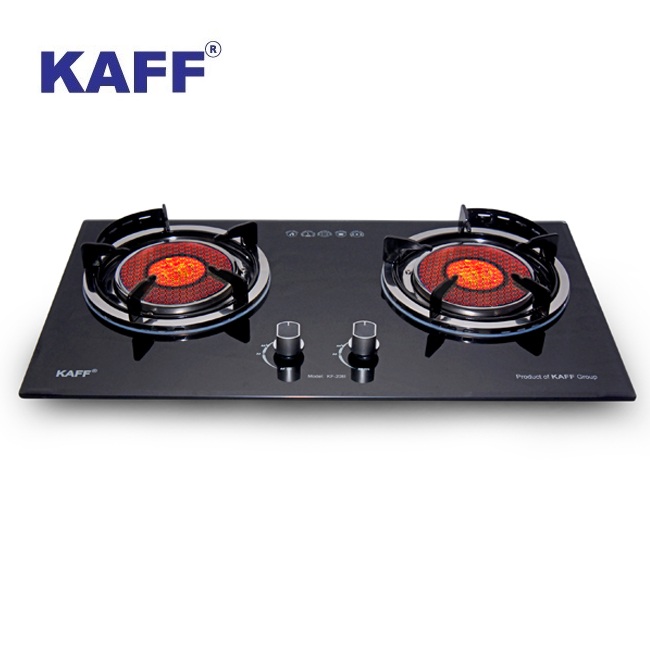 Bếp gas âm hồng ngoại kaff kf-206i - đầu đốt lớn 155mm, 2 vòng nhiệt - bảo hành chính hãng 03 năm
