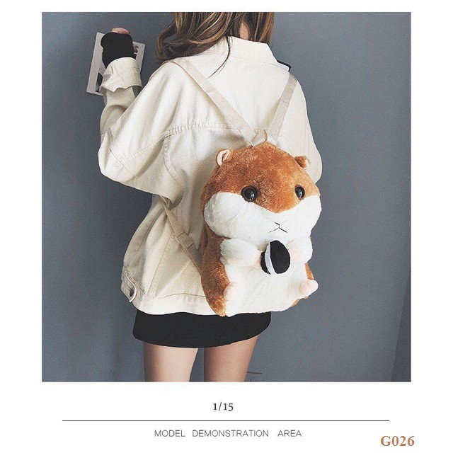 Balo sóc bông gấu cute đựng cả thế giới con gái