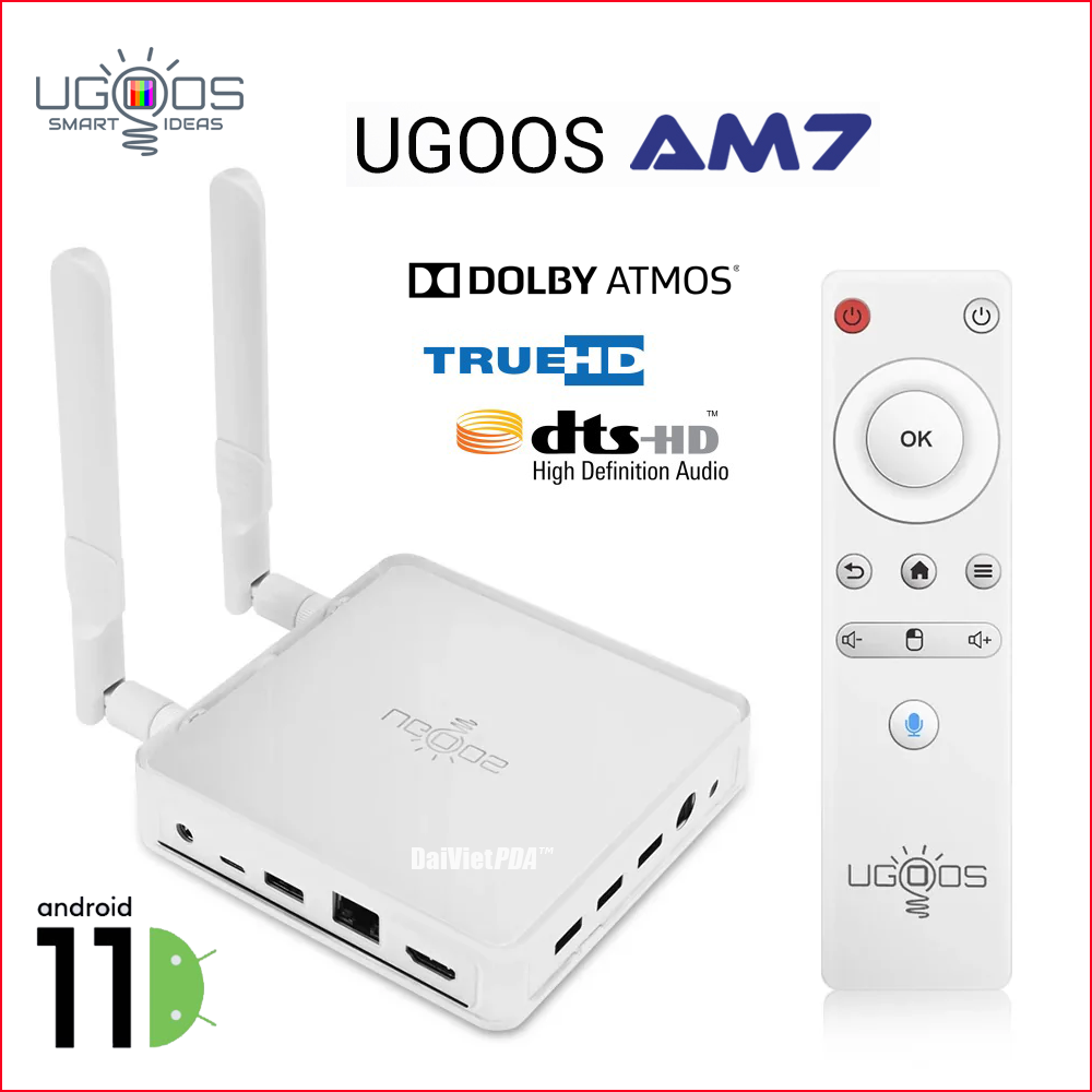 Android TV Box Ugoos AM7 -  Android 11 , Amlogic S905X4, Ram 4GB, Bộ nhớ trong 32GB