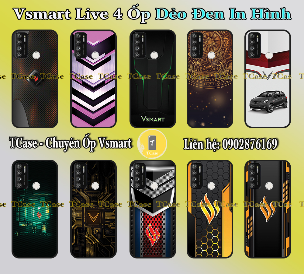 Ốp lưng Vsmart Live 4 - Ốp dẻo đen in hình Công Nghệ & BST Vsmart siêu đẹp