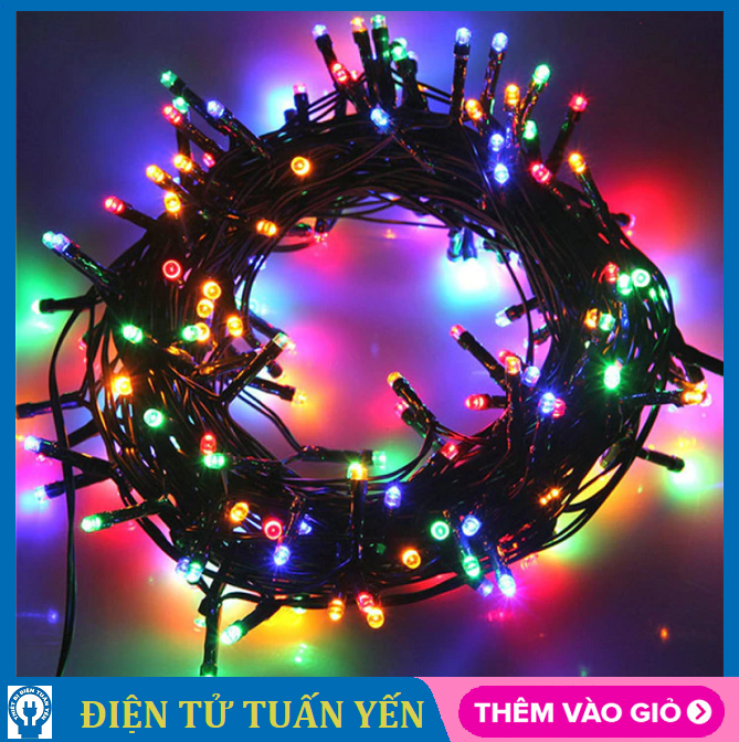 Dây đèn led bóng lục giác dài 40m 150 leds, chớp nháy đủ kiểu, trang trí Noel trang trí cây cối nhà cửa