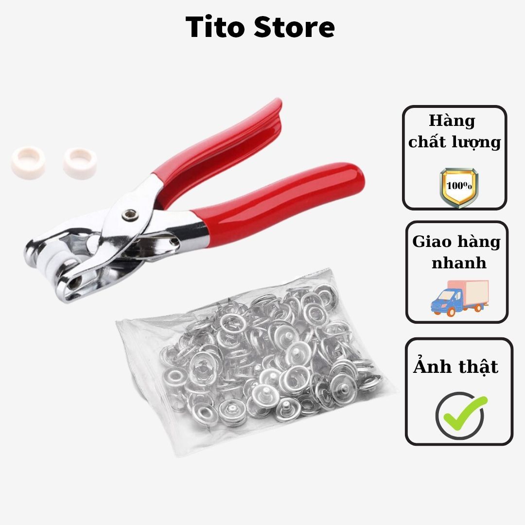 Kìm bấm cúc kim loại đa năng kiềm bấm khuy, khoen ore quần áo tiện lợi