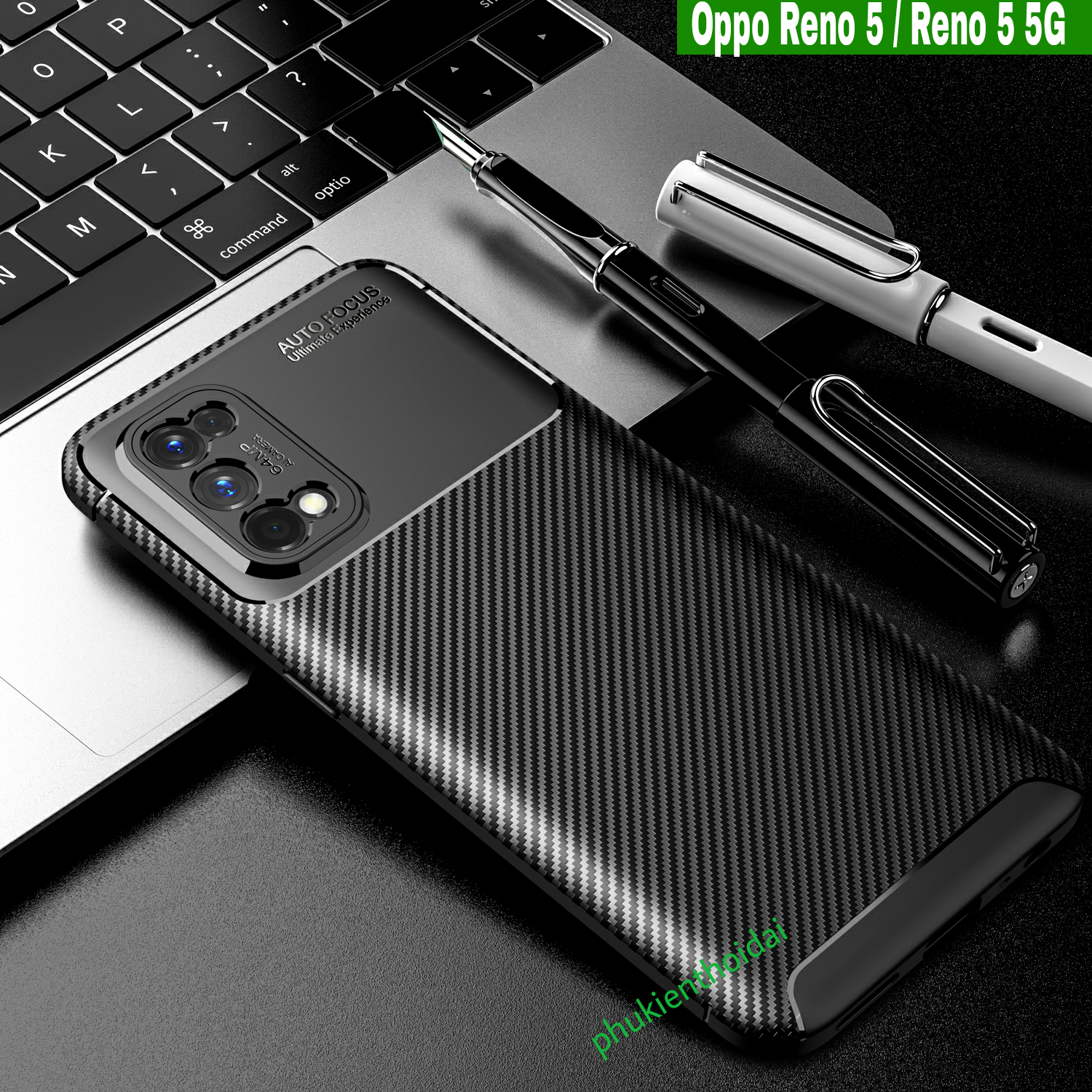 Ốp lưng Oppo Reno 5 / Reno 5 5G chống sốc vân Rằn Ri Auto Focus cao cấp