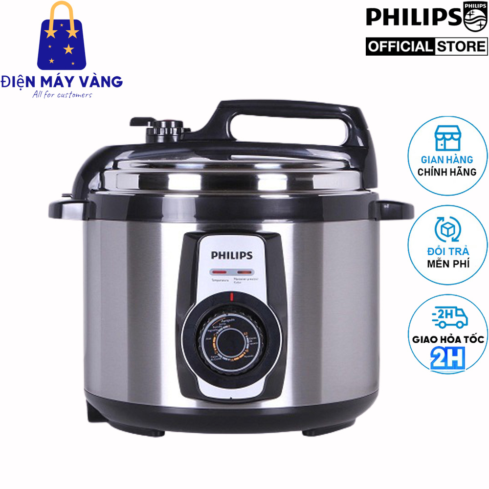 Nồi áp suất điện Philips HD2103 - Hàng chính hãng (Bảo hành 2 năm tại các Trung tâm bảo hành Philips trên toàn quốc)