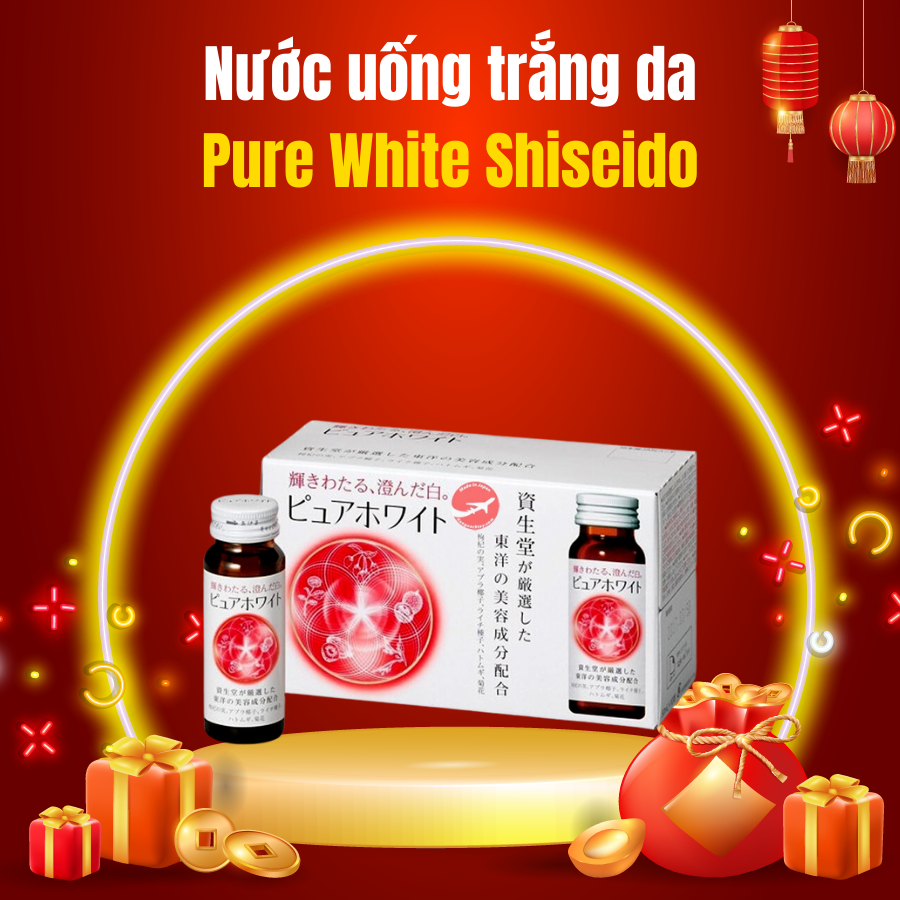 Nước uống trắng da Pure White Nhật Bản dạng nước