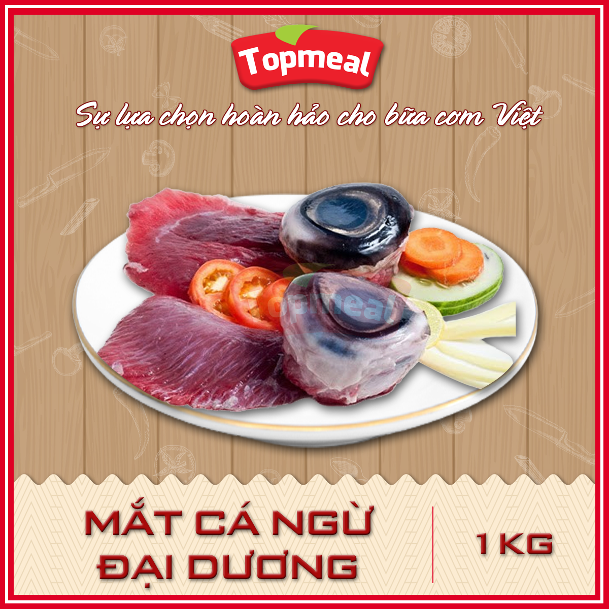 HCM - Mắt cá ngừ đại dương (1 kg) - Thích hợp để nấu lẩu, hầm, chưng, nấu cháo nấm - [Giao nhanh TPHCM]