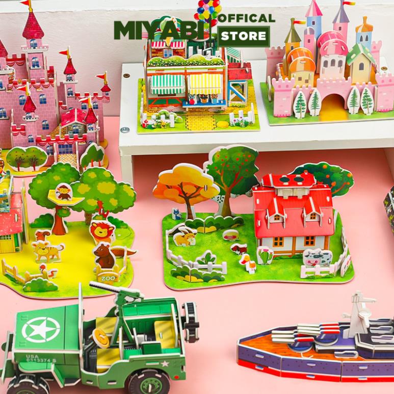 Đồ chơi ghép hình cho bé 3D cute - đồ chơi xếp hình lắp ráp cho bé - quà tặng - MIYABI STORE