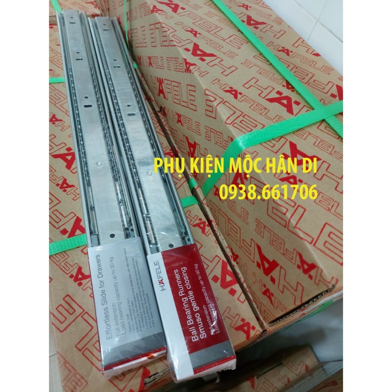Ray bi giảm chấn hafele 300, 350, 400, 450, 500 mm