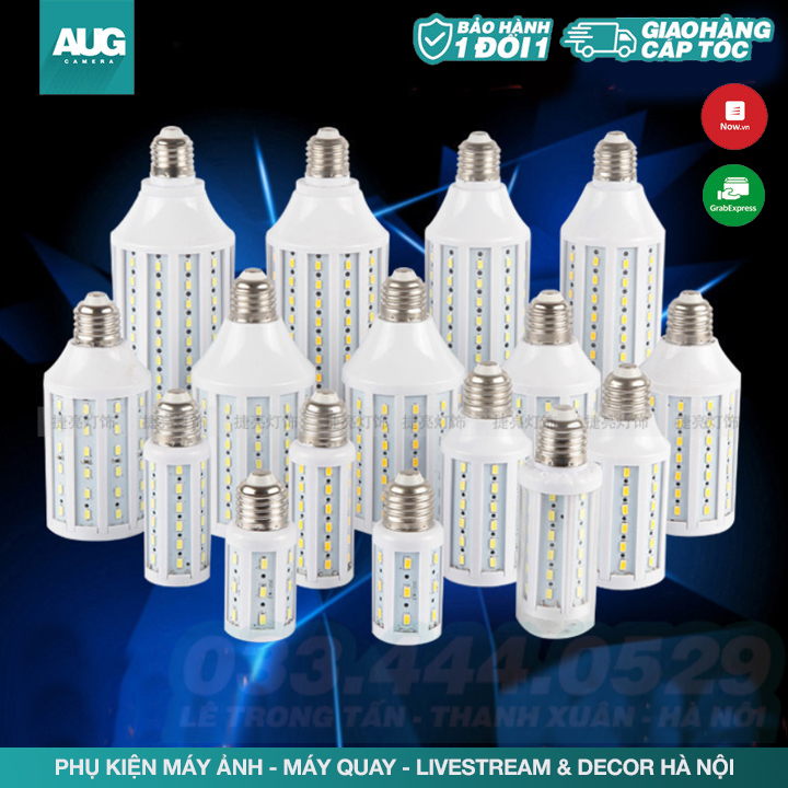 Bóng đèn led đui e27, bóng đèn led bắp ngô e27 60-120w siêu sáng - hỗ trợ chụp ảnh, quay phim sản phẩm - aug camera