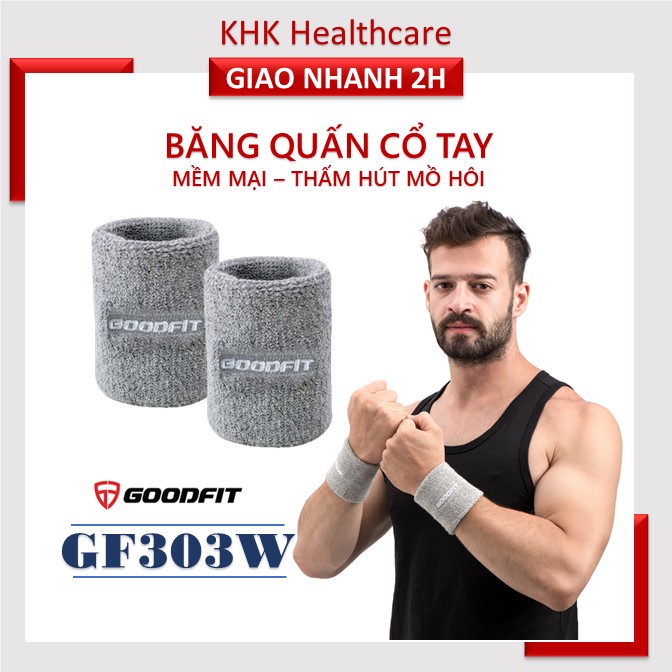 Băng cổ tay thấm mồ hôi Good Fit GF303W (1 đôi)
