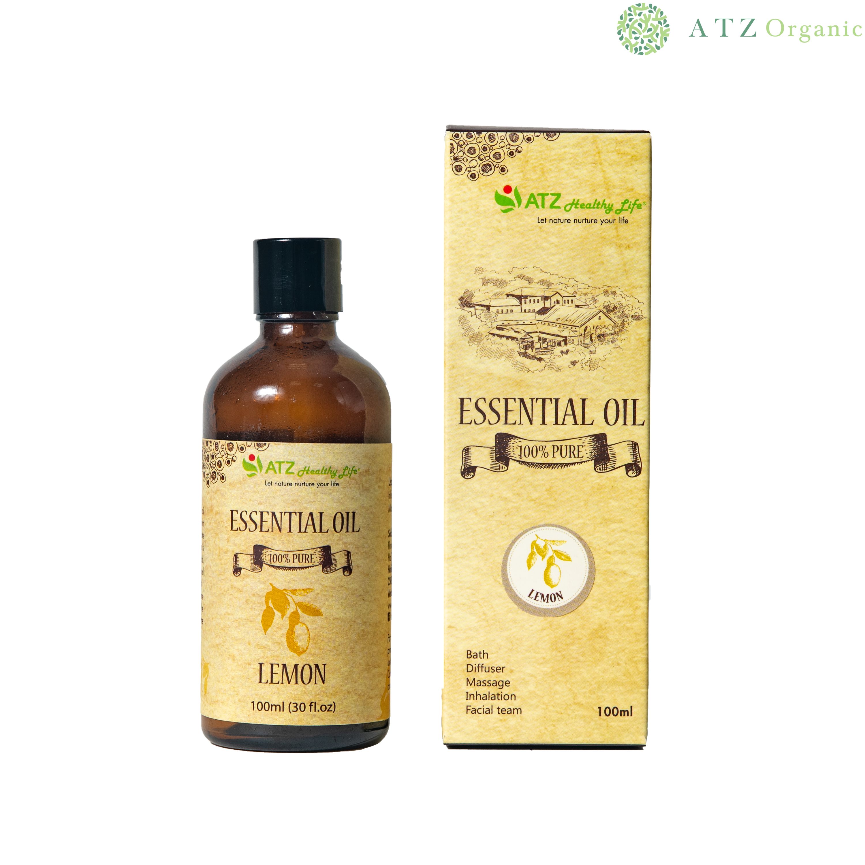 Tinh dầu xông phòng ATZ Healthy Life 100ml dùng cho xông phòng, thơm phòng, giảm stress, thư giãn