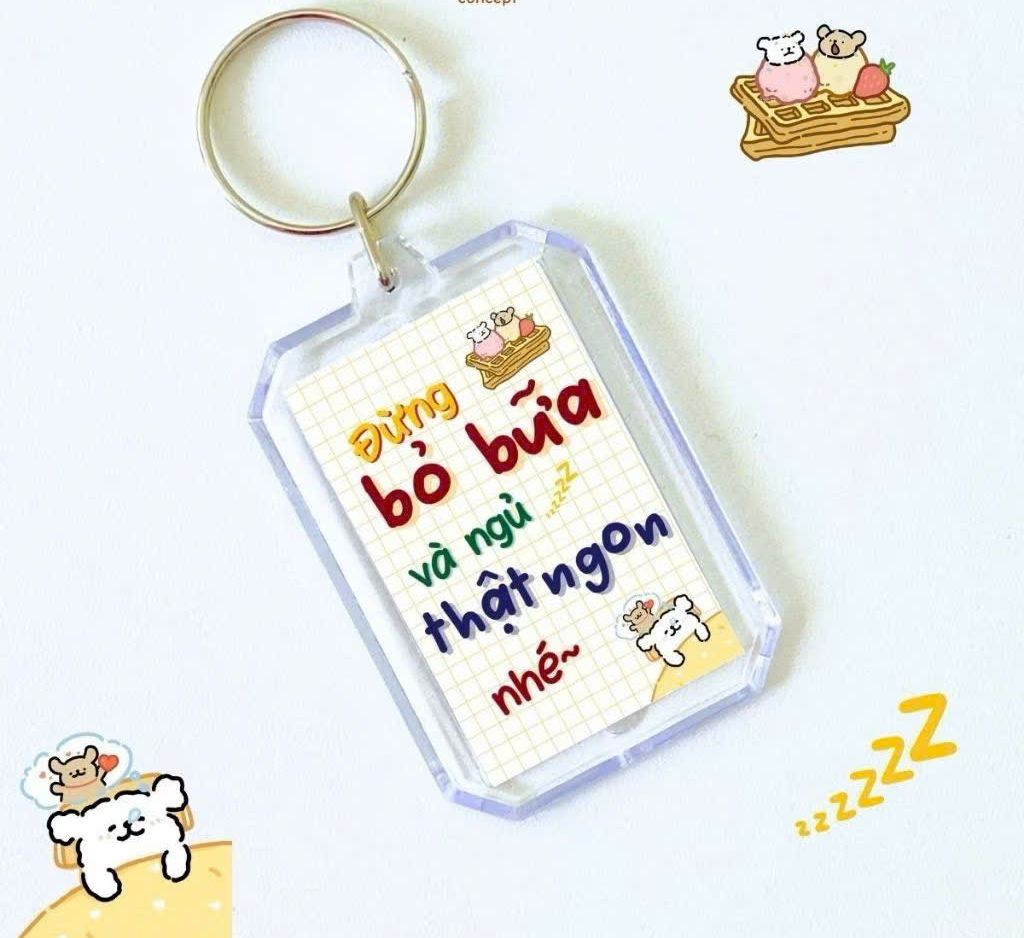 Keychains with Cute, Meaningful Printed Letters - 5