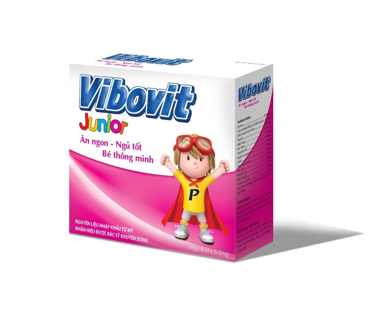 Hộp Siro Ăn Ngủ Ngon Vibovit Junior Bổ Sung L-Lysine, Yến Sào, Kẽm Giúp Bé Ăn Ngon, Ngủ Tốt, Bé Thông Minh - VNmart Online