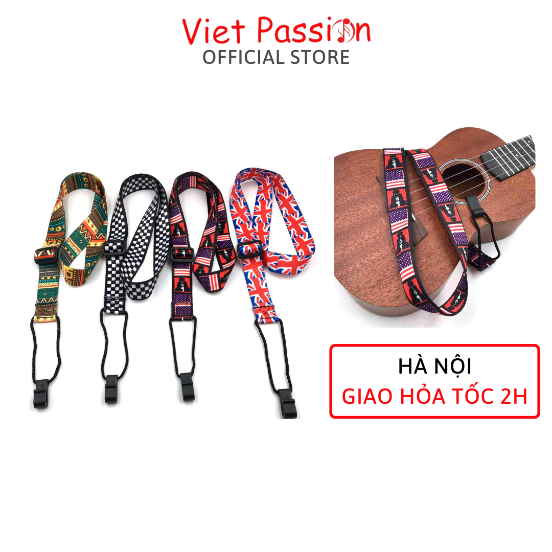 Dây đeo đàn ukulele dành cho mọi loại đàn có nhiều màu sắc không cần đục thùng VietPassion