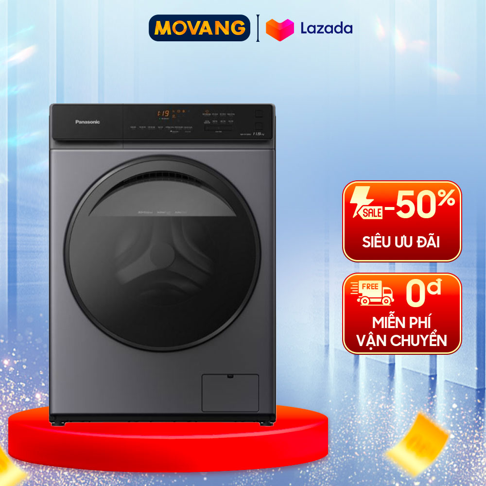 [GIAO TẠI HCM] NA-V115FA1LV - Máy giặt Panasonic Inverter 11.5 kg NA-V115FA1LV, công nghệ Econavi cả