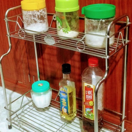 [HCM]Kệ Gia Vị đứng 2 tầng Inox