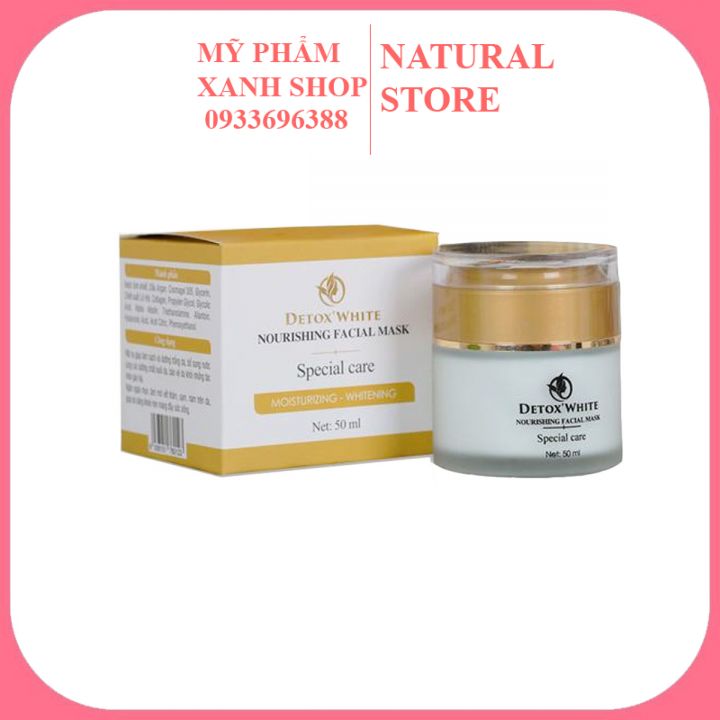 Mặt nạ hút nám detox white hũ 50ml ngăn ngừa nám, tàn nhang, đồi mồi, đốm nâu trên da mặt an toàn