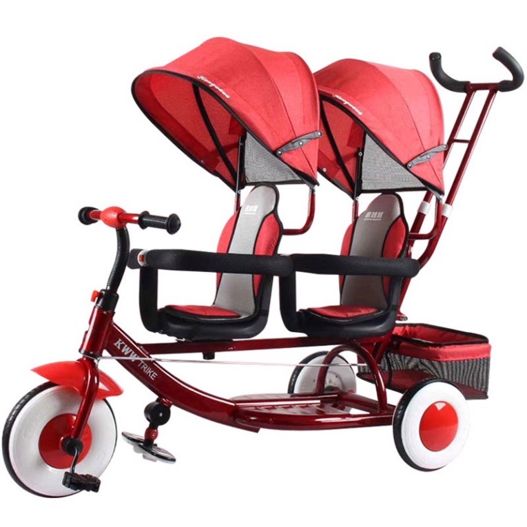 XE ĐẨY 3 BÁNH MÁI CHE ĐÔI NHIỀU GIAI ĐOẠN CHO BÉ TỪ 6 THÁNG ĐẾN 24 THÁNG TUỔI HÀNG CAO CẤP XUẤT ĐÔNG ÂU MÃ 838A.