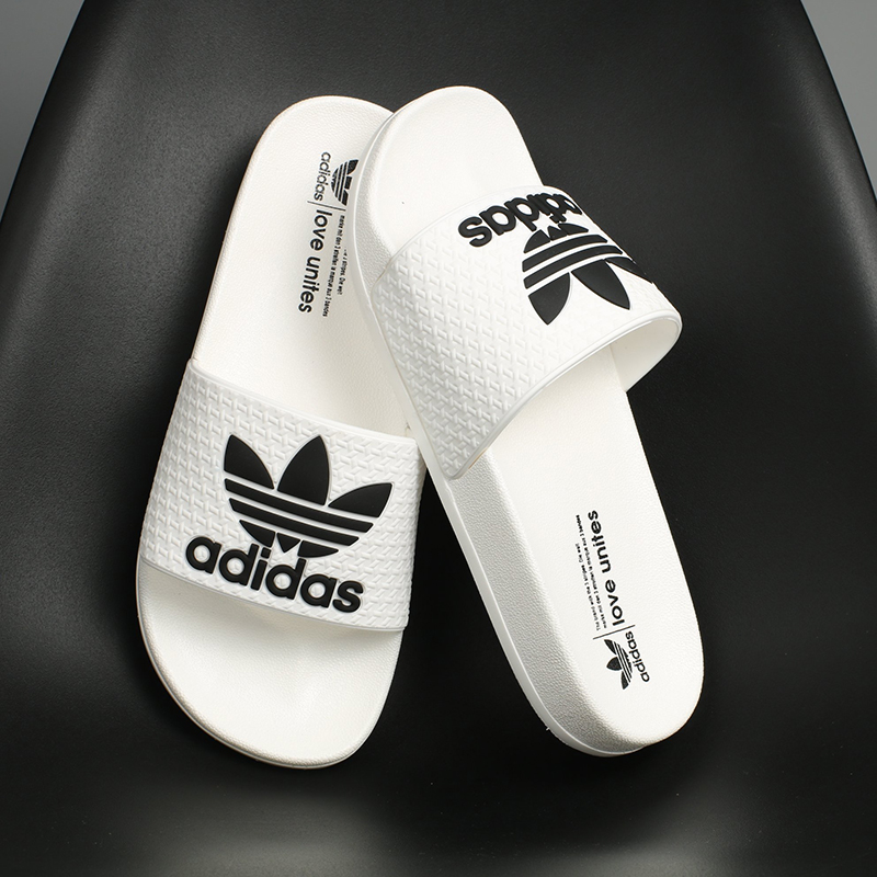 Dép quai ngang nam nữ unisex fendi, a.didas 3 lá quai cao su non mềm, êm chân